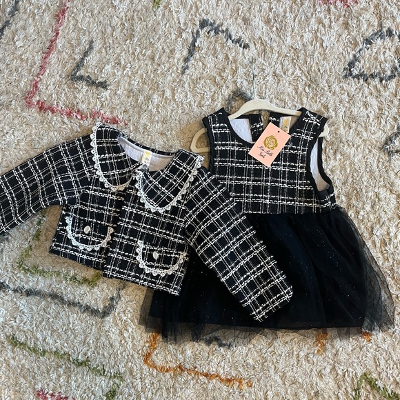 NWT | Mia Belle Girls Little VIP Tweed Tutu Dress & Blazer Set | Size 2T - Picture 5 of 11